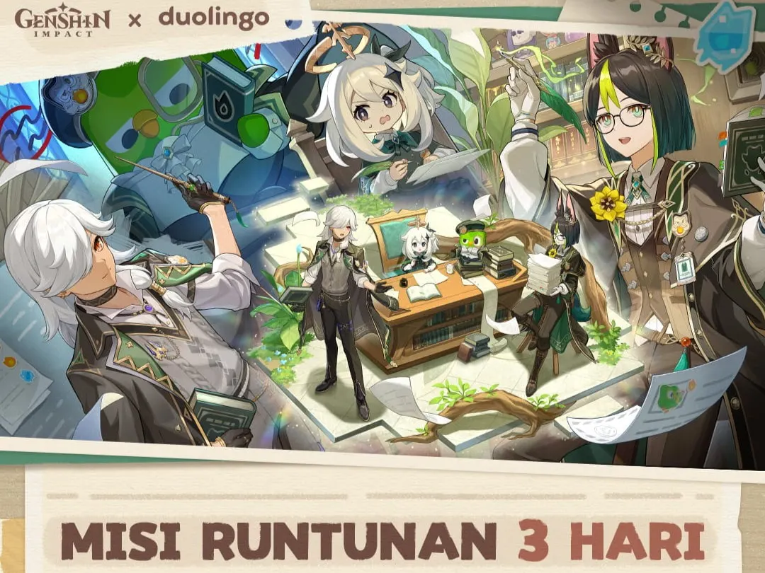 kolaborasi Duolingo x Genshin Impact