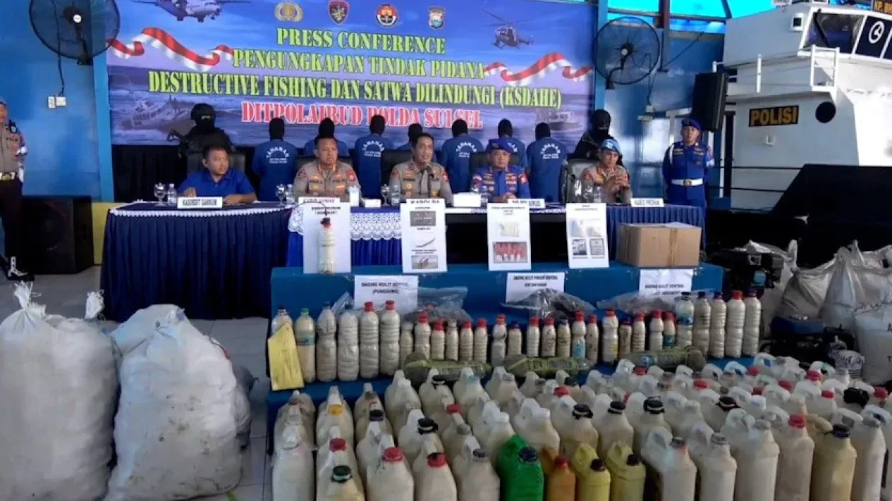 18 Tersangka Bom Ikan di Sulsel