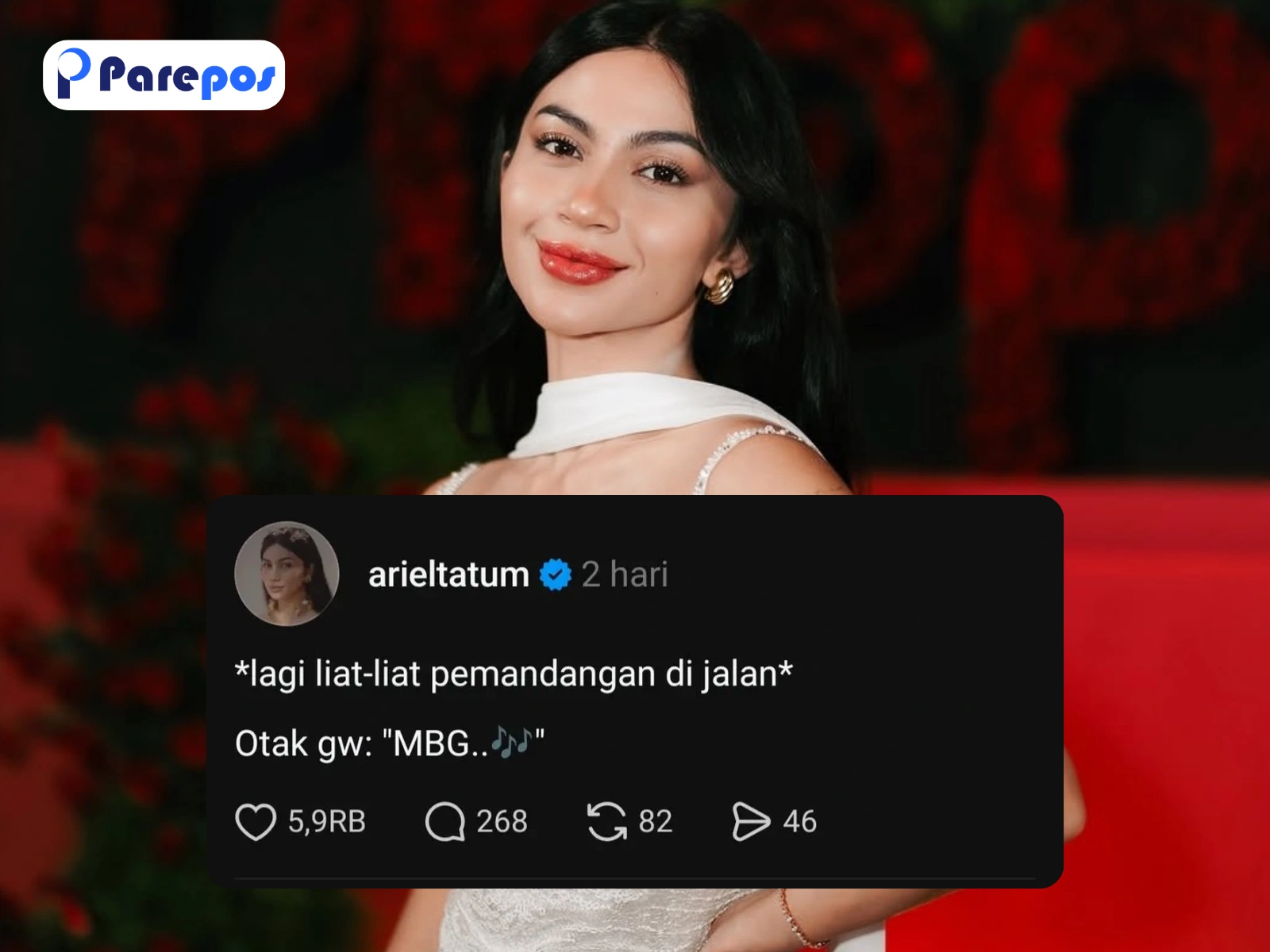 Unggahan Asbun Ariel Tatum di Threads